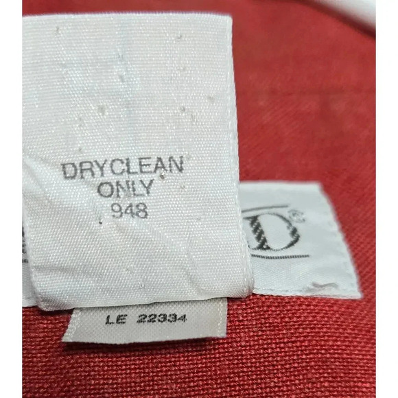 Vintage Lands End women’s coral linen blend casual office blazer size 18. - Picture 6 of 6